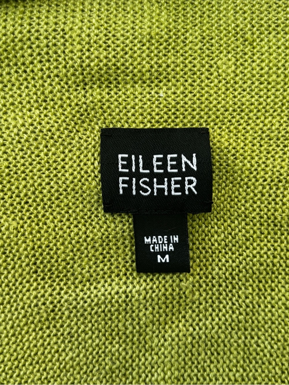 Eileen Fisher 100% Linen Open Front Drape Cardigan Lagenlook Moss Green Sz M - Picture 6 of 11